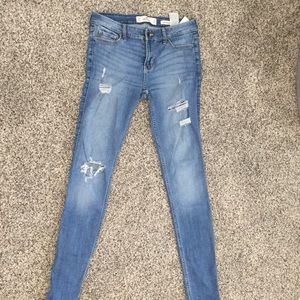 Hollister low rise ripped super skinny jeans